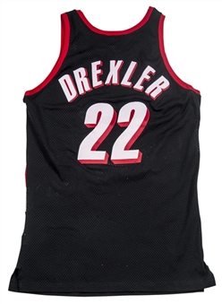 1992-93 Clyde Drexler Game Used Portland Trail Blazers Road Jersey